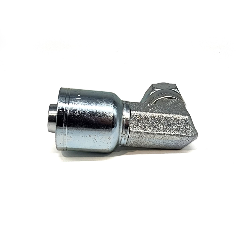 Fitting, 90° Elbow, Short Drop, 04 Hose X 06 FEMALE JIC 37DEG- 9/16-18 X 3/8" Hose