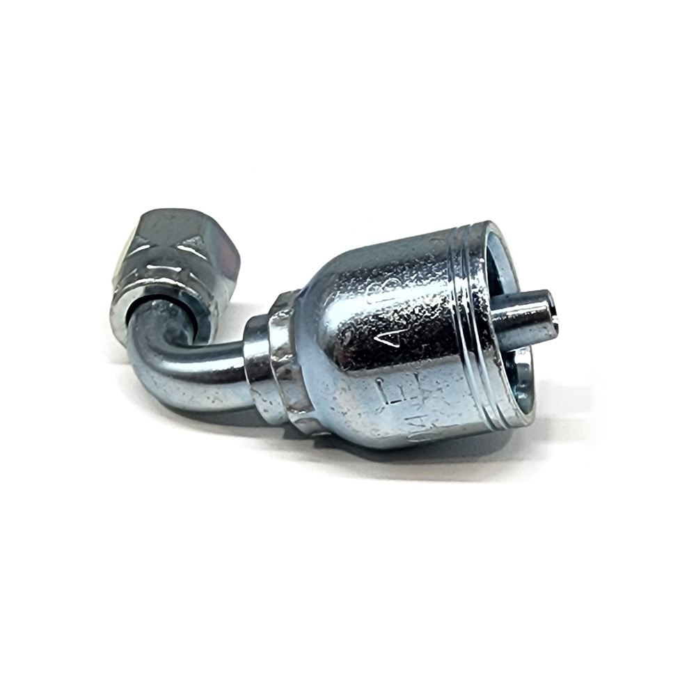 Fitting, 90° Elbow, 12 Hose X 08 FEMALE JIC 37DEG- 3/4-16 X 3/4" Hose