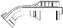 16 X 20, O-Ring Flange- Code 61- 60° 4Wire 20 X 1" Hose