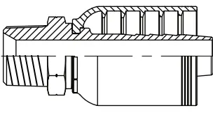 08 X 3/4"  NPT 4Wire Stra Male, 3/4" X 1/2" Hose