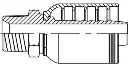 20 X 20, NPT 4Wire STRA MALE PIPE, 1-1/4" X 1-1/4" Hose