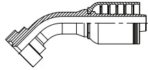 [W20-20CAT22] 20 X 20, O-Ring Flange- Cat Style- 22° 4Wire 20 X 1-1/4" Hose