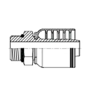 [B08-08RA] 08 X 08 STRA O-RING BOSS 4Wire 3/4"-16 X 1/2" HOSE