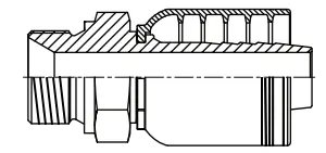 [B16-16BSPM] 16 X 16 BSPP 4Wire, STRA MALE, 1-5/16"X 1" HOSE