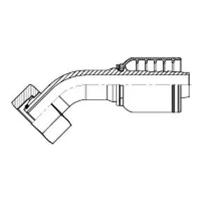 [B16-36DLF45] 16 X 36mm, 45° METRIC 4Wire Light Female, 36mm x 2.0 X 1" HOSE