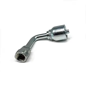 [K08-08FJ90L] 08 X 08, JIC FEM 90° LONG- 3/4-16 X 1/2" Hose